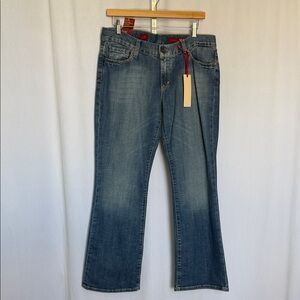 NWT Express Eva Curvy Bootcut Jeans Size 10 Short Medium Wash Stretch Low Rise